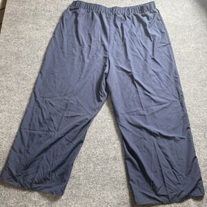 Womens Navy Blue Wide Leg Pants Elastic Waist Comfort Casual Trousers SHEIN 4X